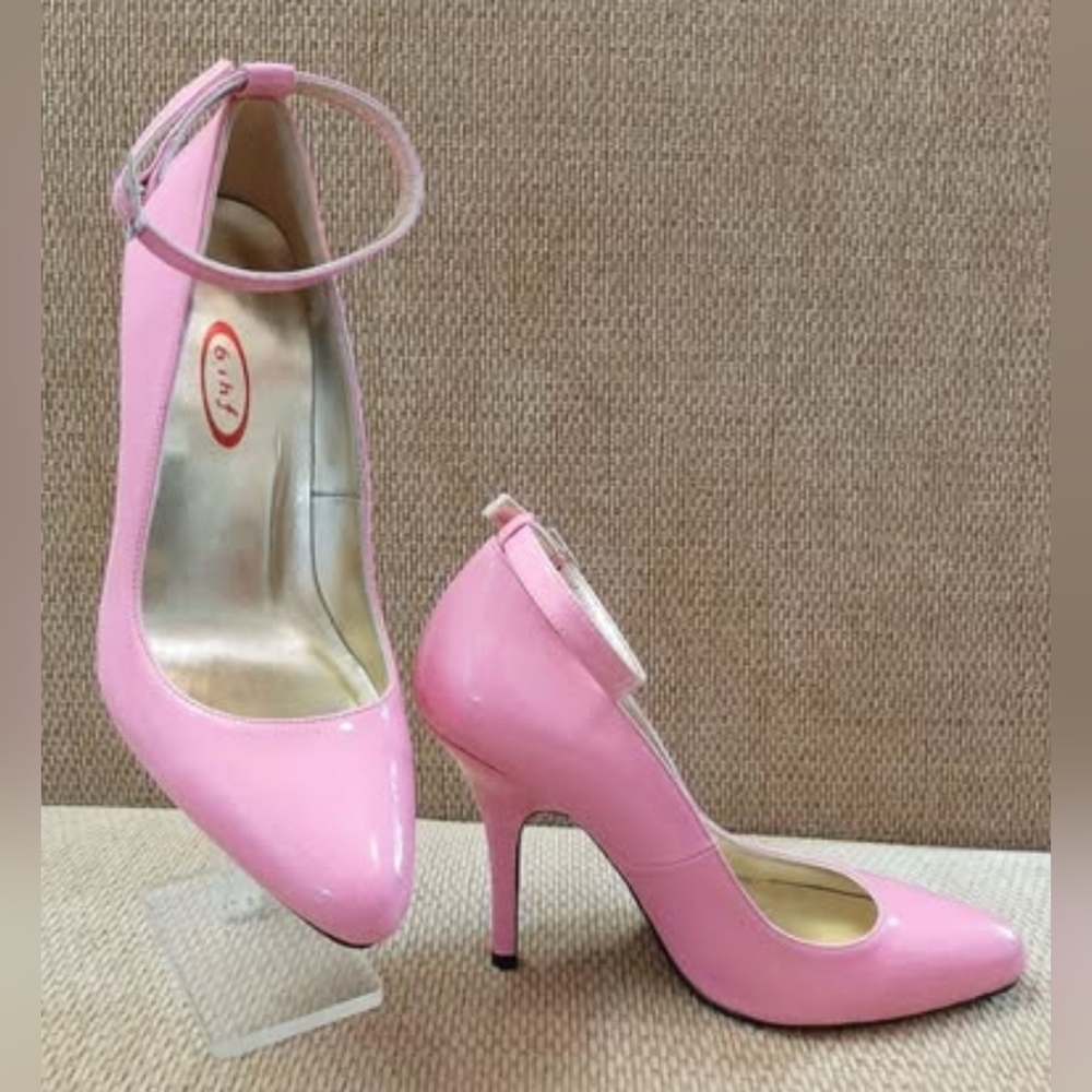 Brand New Size 6.5 Baby Pink High Heel Shoes with Ankle Straps